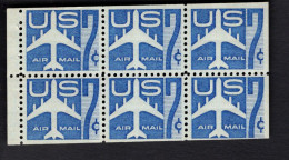 2021707295 1958 SCOTT C51A (XX) POSTFRIS MINT NEVER HINGED - Booklet Pane Of 6 -  SILHOUETTE OF JET AIRLINER - 2b. 1941-1960 Nuovi