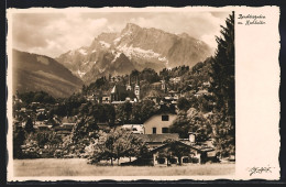 AK Berchtesgaden, Teilansicht Mit Kirche Und Hochkalter  - Berchtesgaden