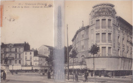 CPA VALENCE RUE DE LA GARE STATUE DE BANCEL - Valence