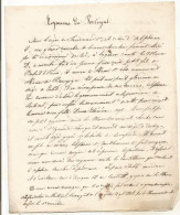 N°2015 ANCIENNE LETTRE NOTE HISTORIEN ROYAUME DU PORTUGAL PAS DE DATE - Historische Dokumente