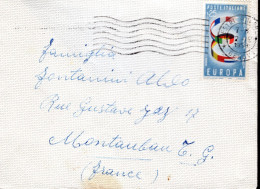 Italia (1958) - 25 L. "Europa" Su Busta In Tariffa Ridotta Per La Francia - 1946-60: Poststempel