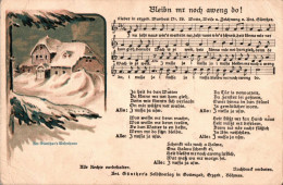 H1957 - Litho Anton Günther Liedkarte - Bleibn Mer Noch ... - Gottesgab Sudentengau - Musik Und Musikanten