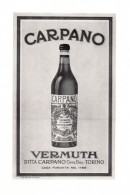 Vermuth CARPANO, Pubblicità 1951, Vintage Advertising - Publicités