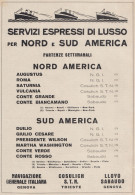 Servizi Espressi Di Lusso Per Nord E Sud America, Pubblicità Epoca 1929 - Publicités