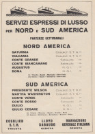 Cosulich S.T.N., Lloyd Sabaudo, Navigazione Generale, Pubblicità 1929 - Publicités