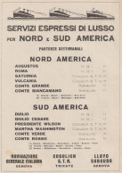 Servizi Espressi Di Lusso Per Nord E Sud America, Pubblicità Epoca 1929 - Publicités