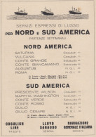 Transatlantici Saturnia, Vulcania, Augustus, Conte Grande, Pubblicità 1929 - Publicités