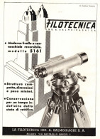 Filotecnica Ing. Salmoiraghi, Livello A Cannocchiale, Pubblicità, 1940 Ad - Publicités