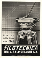 Filotecnica Ing. Salmoiraghi, Livello A Bolla Fissa, Pubblicità, 1940 Ad - Publicités