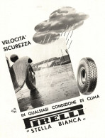 Pneumatici PIRELLI Stella Bianca, Pubblicità, 1940 Vintage Advertising - Publicités