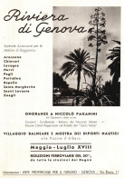 Riviera Di Genova, Onoranze A Niccolò Paganini, Pubblicità 1940 Vintage Ad - Publicités