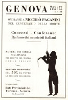 Genova, Onoranze A Niccolò Paganini, Pubblicità, 1940 Vintage Advertising - Publicités