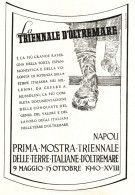 La Triennale D'Oltremare, Napoli, Pubblicità, 1940 Vintage Advertising - Publicités