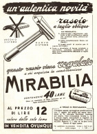 Rasoio A Taglio Obliquo MIRABILIA, Pubblicità, 1940 Vintage Advertising - Publicités