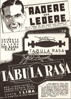 Lama Per Barba Dura TABULA RASA, Pubblicità, 1940 Vintage Advertising - Publicités