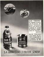 Olio Turismo E. Foltzer Genova, Pubblicità Epoca, 1940 Vintage Advertising - Publicités