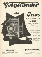 Voigtlander Inos 2 Apparecchi In Uno - Illustrazione- Pubblicità 1931 - Publicités