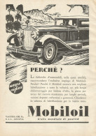 Y1058 Lubrificante MOBILOIL - Illustrazione - Pubblicità 1930 - Advertising - Werbung