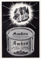 AMBRA La Cera Perfetta, Pubblicità Epoca 1953, Vintage Advertising - Werbung