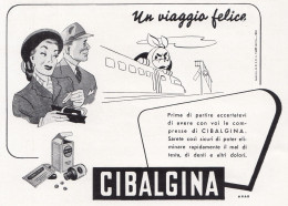 Compresse CIBALGINA, Vignetta, Pubblicità Epoca 1953, Vintage Advertising - Werbung