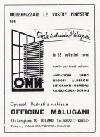 Tende Di Alluminio MALUGANI, Pubblicità Epoca 1953, Vintage Advertising - Werbung