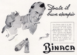 Dentifricio BINACA, Vignetta, Pubblicità Epoca 1953, Vintage Advertising - Werbung