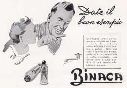 Dentifricio BINACA, Vignetta, Pubblicità Epoca 1953, Vintage Advertising - Werbung