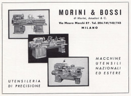 Macchine Utensili MORINI & BOSSI, Pubblicità 1953, Vintage Advertising - Advertising