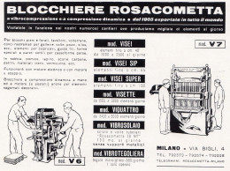 Blocchiere ROSACOMETTA, Pubblicità Epoca 1953, Vintage Advertising - Advertising