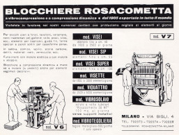 Blocchiere ROSACOMETTA, Pubblicità Epoca 1953, Vintage Advertising - Advertising