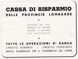 Cassa Di Risparmio Delle Provincie Lombarde, Pubblicità 1953, Vintage Ad - Advertising