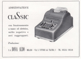 Addizionatrice CLASSIC, Dona Aldo, Pubblicità 1952, Vintage Advertising - Advertising