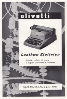 Olivetti Lexicon Elettrica, Pubblicità Epoca 1952, Vintage Advertising - Advertising