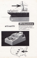 Olivetti Divisumma, Pubblicità Epoca 1952, Vintage Advertising - Advertising