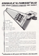 SHELL X-100 Motor Oil, Pubblicità Epoca 1952, Vintage Advertising - Advertising