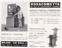 Brocchiere ROSACOMETTA, Pubblicità Epoca 1951, Vintage Advertising - Advertising