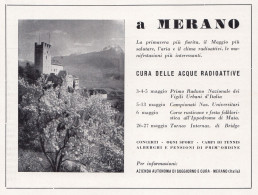 MERANO Azienda Autonoma Di Soggiorno E Cura, Pubblicità 1951, Vintage Ad - Advertising