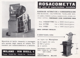 Brocchiere ROSACOMETTA, Pubblicità Epoca 1951, Vintage Advertising - Advertising