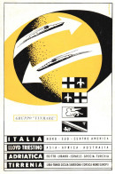 Lloyd Triestino. Tirrenia, Italia, Adriatica, Pubblicità 1953, Vintage Ad - Publicités