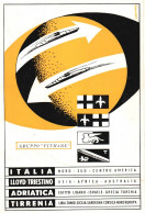 Lloyd Triestino. Tirrenia, Italia, Adriatica, Pubblicità 1953, Vintage Ad - Publicités