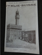Brochure Dépliant Touristique Italie Suisse Février 1900 Chemins De Fer PLM Florence , Palazzo Vecchio  Z1 - Dépliants Touristiques