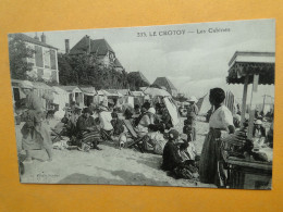 LE CROTOY -- Les Cabines - Marchande De Glaces Et Sa Roulotte - TRES ANIMEE - Le Crotoy