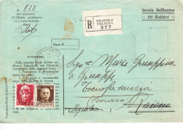 ITALIA  1934 - Raccomandata Da Pratola Peligna  A Raiano - Poststempel