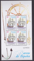 ESPAGNE BLOC FEUILLET Y & T BF 63 BATEAUX MARINE ESPAGNOLE 1995 NEUF SANS CHARNIERES - Blokken & Velletjes