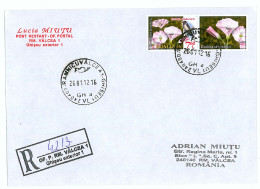 NCP 26 - 4213-a BIRD, Romania, Flowers And SWALLOW - Registered, Stamp With Vignette - 2012 - Lettres & Documents