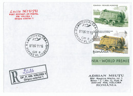NCP 26 - 2024b-a HAND TRUCK, Romania - Registered, Stamp With Vignette - 2011 - Covers & Documents