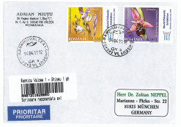 NCP 26 - 20-a ORCHID, Romania - INTERNATIONAL Registered, Stamps With TABS - 2012 - Cartas & Documentos