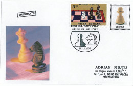 COV 82 - 216 CHESS, Romania - Cover - Used - 2005 - Covers & Documents