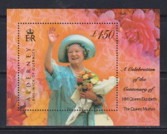 Año 2000 Yvert Hoja 8 (nº158)   Reina Madre Elizabeth - Alderney