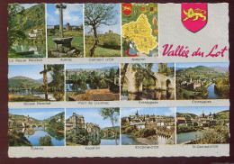 CPM 12 Vallée Du LOT Panorama De L'AVEYRON Multi Vues + Carte Du Département - Andere & Zonder Classificatie